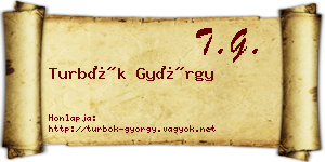 Turbók György névjegykártya